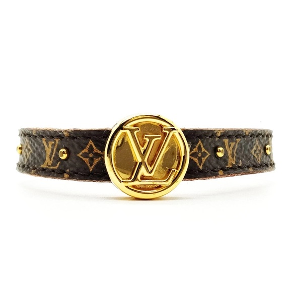 Louis Vuitton Gold and Brown Monogram Bracelet- REVERSIBLE!! - Picture 2 of 9